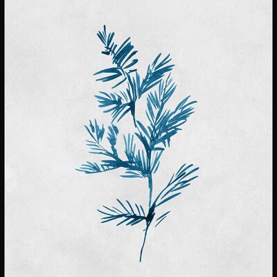 Watercolor herb branch poster - 21 x 30 cm