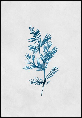 Affiche Branche Herbe Aquarelle - 50 x 70 cm 1