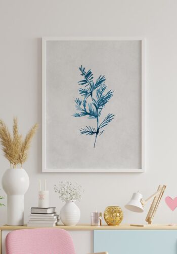 Affiche Branche Herbe Aquarelle - 50 x 70 cm 2