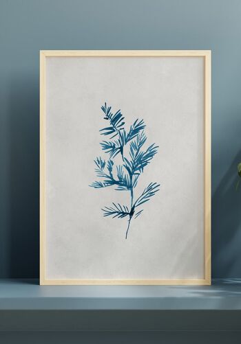 Affiche Branche Herbe Aquarelle - 70 x 100 cm 3