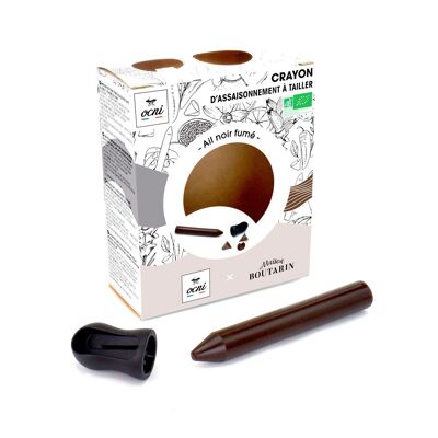 Schachtel mit 1 Bleistift - Geräucherter schwarzer Knoblauch - Bio