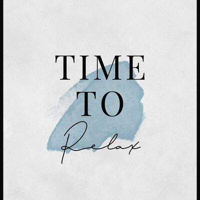 Time to relax' watercolor poster - 70 x 100 cm