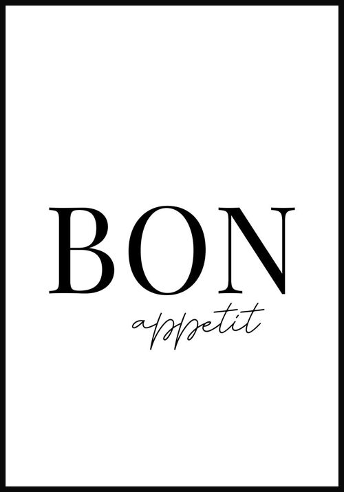 Bon appetit Poster - 21 x 30 cm