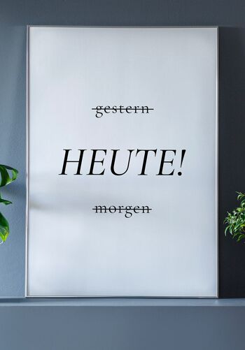 hier Aujourd'hui! affiche demain - 50 x 70 cm 2