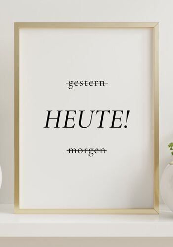 hier Aujourd'hui! affiche demain - 50 x 70 cm 3