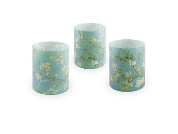 Bougies, lot de 3, fleur d'amandier, van Gogh 1