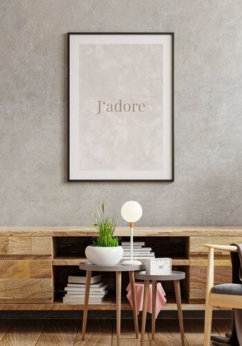 Affiche Typographie J'adore - 30 x 40 cm 5