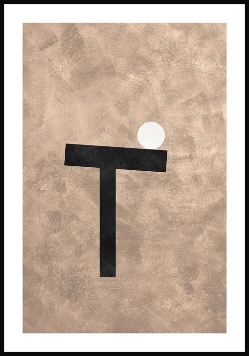 T mit Kreis Bauhaus Poster - 21 x 30 cm