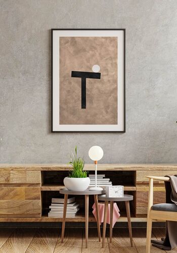 Affiche T avec cercle Bauhaus - 21 x 30 cm 4