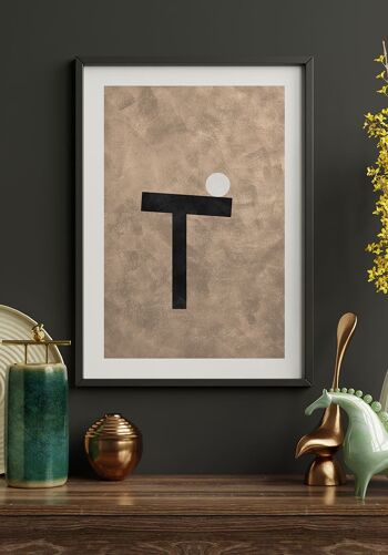 Affiche T avec cercle Bauhaus - 50 x 70 cm 2