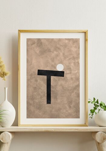 Affiche T avec cercle Bauhaus - 50 x 70 cm 6