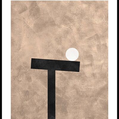 T mit Kreis Bauhaus Poster - 70 x 100 cm