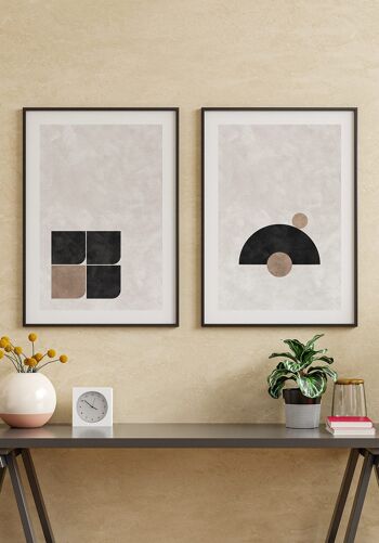 Affiche Bauhaus d'équilibre de formes de cercle - 21 x 30 cm 5