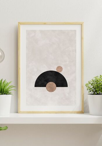 Affiche Bauhaus d'équilibre de formes de cercle - 21 x 30 cm 6