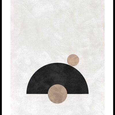 Circle Shapes Balance Bauhaus Poster - 50 x 70 cm