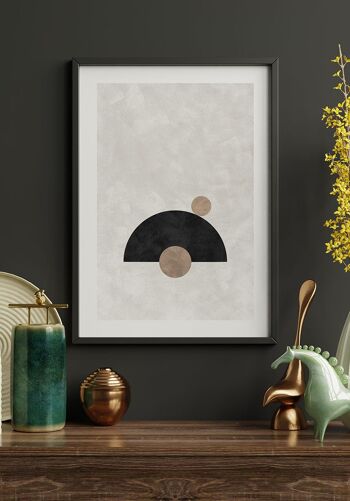 Affiche Bauhaus d'équilibre de formes de cercle - 70 x 100 cm 4