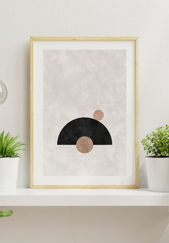 Affiche Bauhaus d'équilibre de formes de cercle - 70 x 100 cm 6