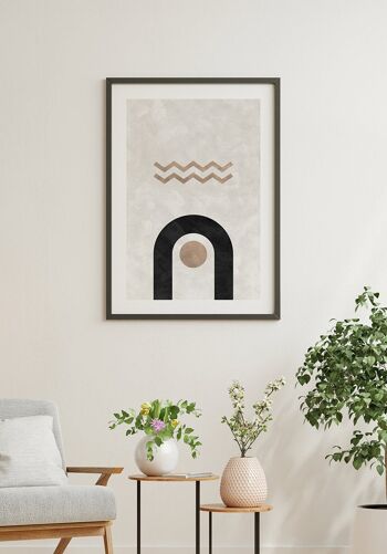 Affiche Cercle et Vague Bauhaus - 30 x 40 cm 2