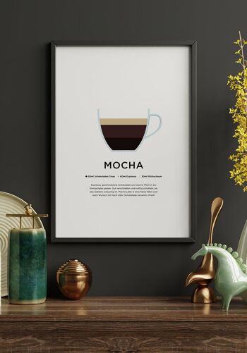 Affiche café moka avec préparation (Allemand) - 40 x 50 cm 6