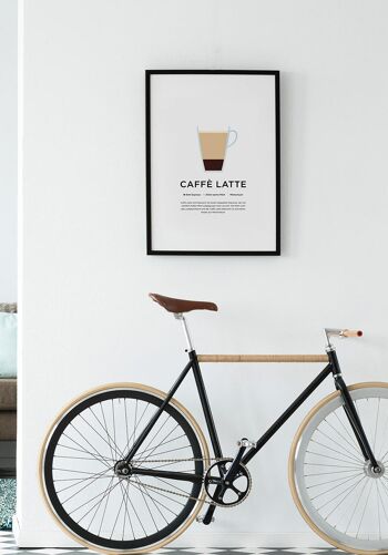 Affiche Caffè Latte avec préparation (Allemand) - 40 x 50 cm 3