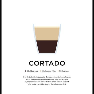 Póster café cortado con preparación (alemán) - 70 x 100 cm