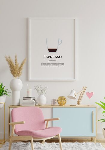 Affiche Espresso avec préparation (Allemand) - 21 x 30 cm 2