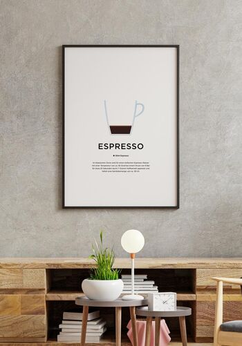 Affiche Espresso avec préparation (Allemand) - 21 x 30 cm 3