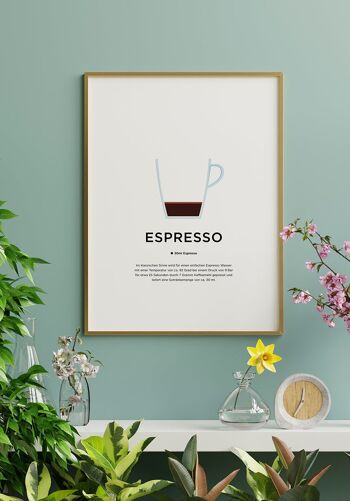 Affiche Espresso avec préparation (Allemand) - 21 x 30 cm 6