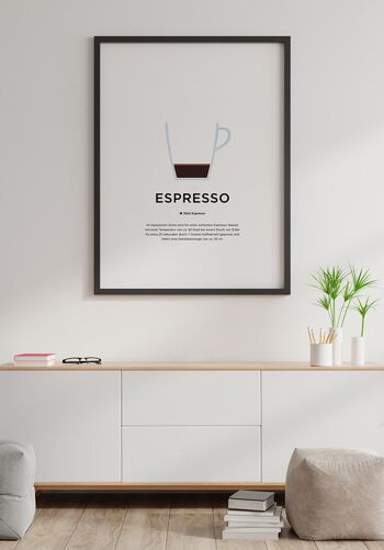 Affiche Espresso avec préparation (Allemand) - 30 x 40 cm 4