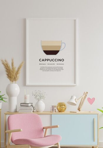 Affiche cappuccino avec préparation (allemand) - 30 x 40 cm 6