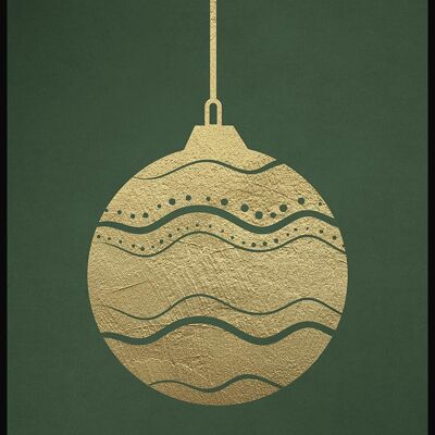 Gold Bauble Poster - 21 x 30 cm