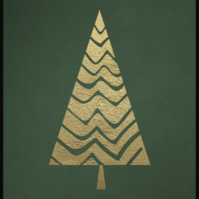 Golden Christmas Tree Poster - 70 x 100 cm