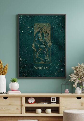 Poster Mystic Moon Zodiac - 21 x 30 cm - Verseau 3