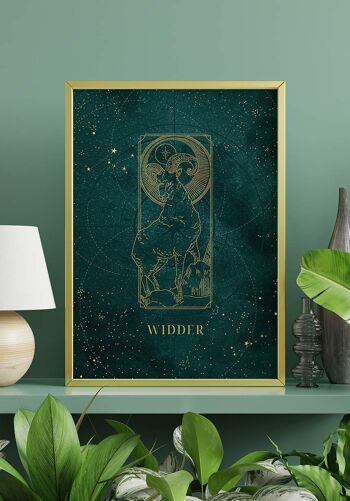 Poster Mystic Moon Zodiac - 21 x 30 cm - Verseau 6