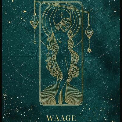 Poster Mystic Moon Zodiac - 30 x 40 cm - Balance