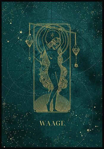 Poster Mystic Moon Zodiac - 30 x 40 cm - Balance 1