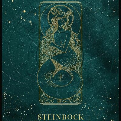 Mystic Moon Sternzeichen Poster - 30 x 40 cm - Steinbock
