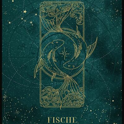 Mystic Moon Zodiac Poster - 70 x 100 cm - Pisces