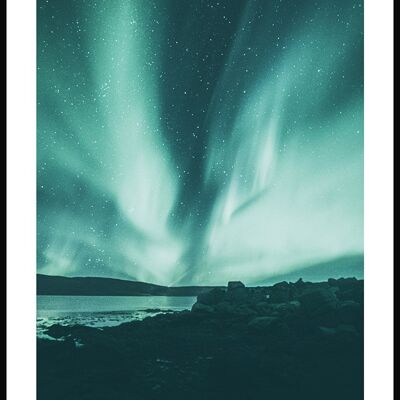 Poster dell'aurora boreale - 21 x 30 cm