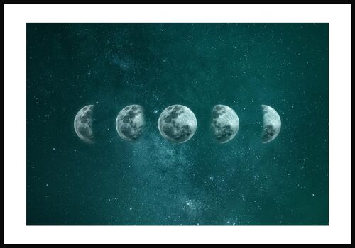 Mondphasen Poster - 30 x 40 cm