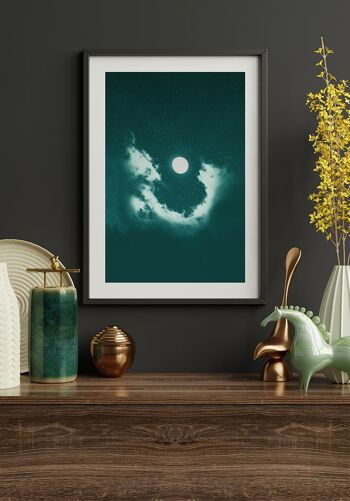 Affiche Mystique Pleine Lune avec Nuages - 21 x 30 cm 6