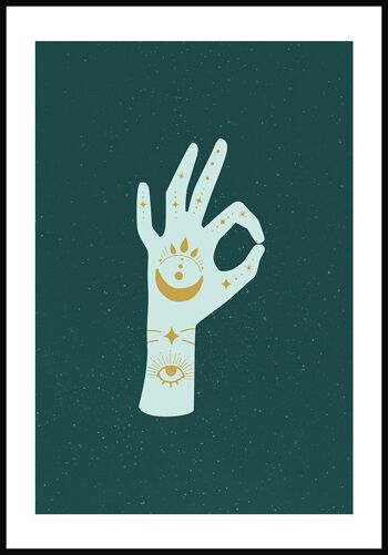 Affiche Mystic Hand Sign 'Okay' - 21 x 30 cm 1