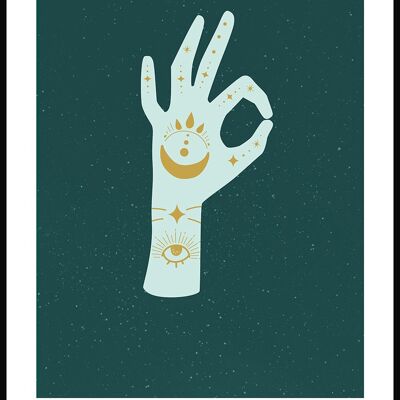 Mystisches Handzeichen 'Okay' Poster - 21 x 30 cm