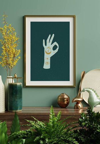 Affiche Mystic Hand Sign 'Okay' - 50 x 70 cm 2