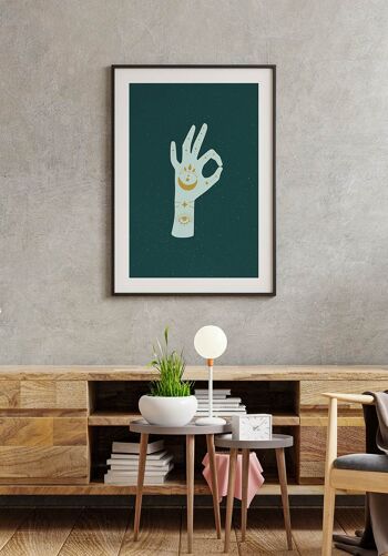 Affiche Mystic Hand Sign 'Okay' - 50 x 70 cm 3