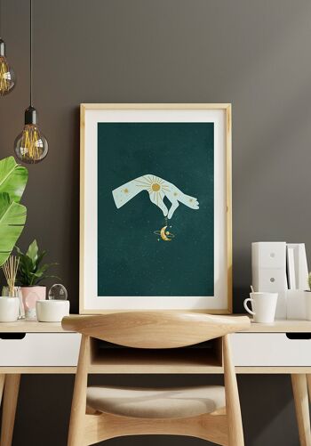 Affiche Mystical Hand Holding Crescent - 21 x 30 cm 6