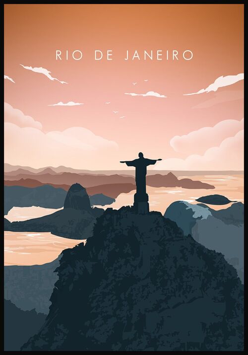Illustriertes Poster Rio de Janeiro - 21 x 30 cm