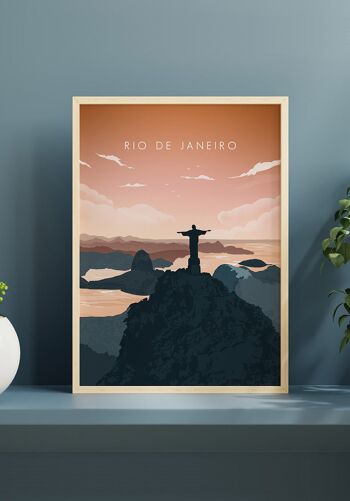 Affiche illustrée Rio de Janeiro - 21 x 30 cm 5
