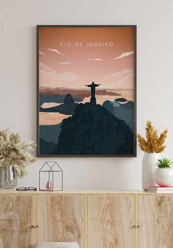 Affiche illustrée Rio de Janeiro - 30 x 40 cm 6