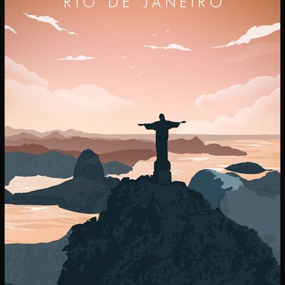 Illustriertes Poster Rio de Janeiro - 40 x 50 cm